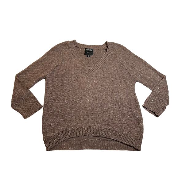 Gossip Girl by Romeo & Juliet Couture V-Neck Metallic Knit Sweater Size Small - Picture 2 of 7
